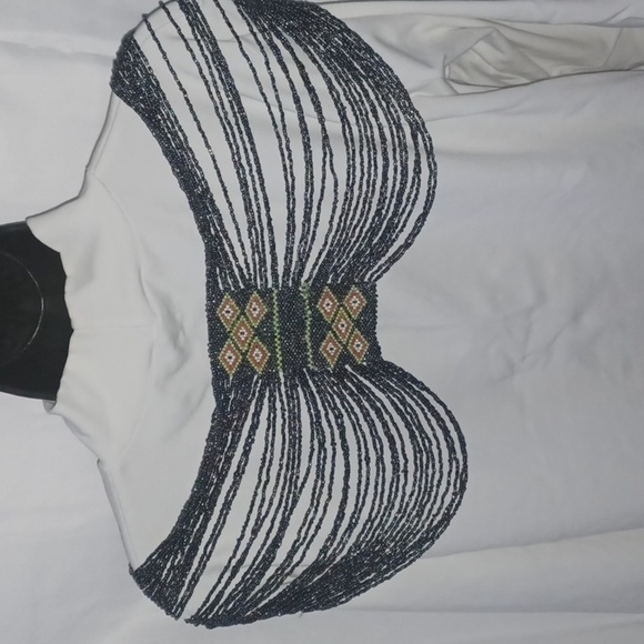 Gorgeous Multi Colored Seed Bead Collar, handmade, Native design - Picture 3 of 6